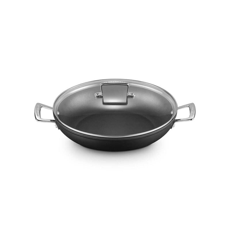 Le Creuset Toughened Non-Stick Shallow Casserole with Glass Lid 30cm image number 0